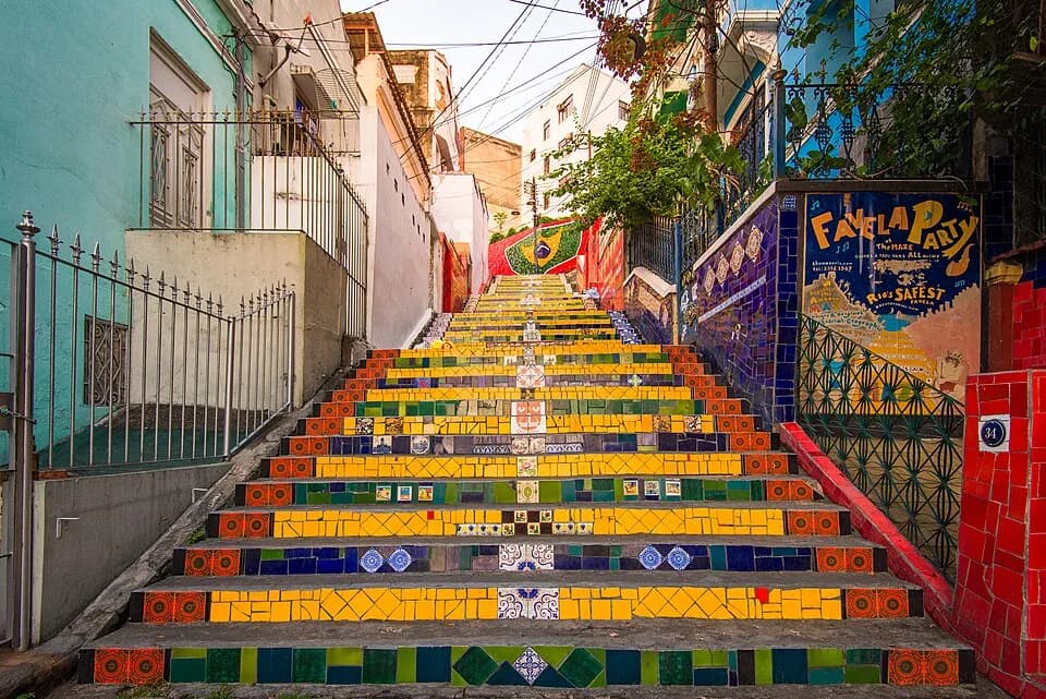 #2 Escadaria Selaron — Top 10 Street Art Spots in Brazil 2026