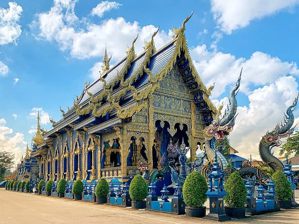 #8 Wat Rong Suea Ten (Blue Temple) — Top 10 Thailand Temples in 2026