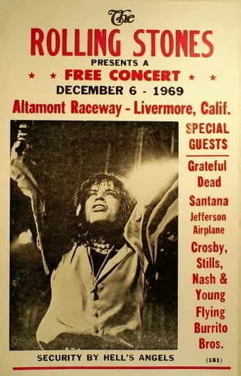 #5 Altamont Free Concert (California, 1969) — Top 10 Worst Music Festival Disasters