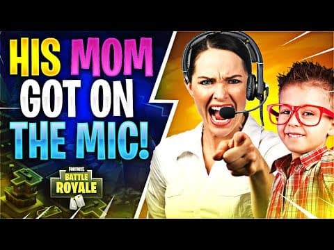 HIS MOM GOT ON THE MIC! (Fortnite Battle Royale)