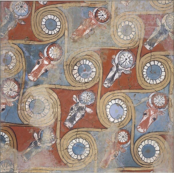 #6 Ceiling Painting from the Palace of Amenhotep III (ca. 1390–1352 B.C.) — Ancient Egypt's Greatest Treasures at the Metropolitan Museum