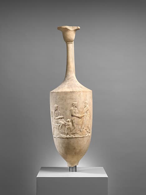 #4 Marble Funerary Lekythos (ca. 375–350 BCE) — The Beauty of Ancient Greece: Sculptures That Defined an Era
