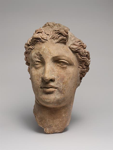 #10 Terracotta Head of a Woman — South Italian, Tarentine (3rd–2nd century BCE) — The Beauty of Ancient Greece: Sculptures That Defined an Era
