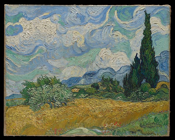 #3 Wheat Field with Cypresses — Vincent van Gogh (1889) — The Impressionists at Their Peak: The Met's Crown Jewels