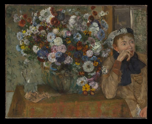 #8 A Woman Seated beside a Vase of Flowers — Edgar Degas (1865) — Modern Art's Most Radical Statements at the Met