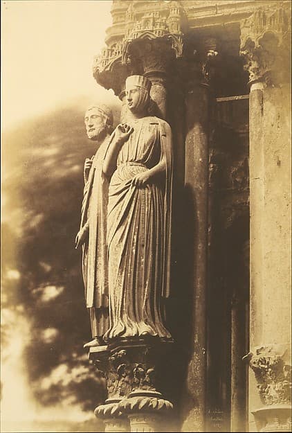 #4 [Large Figures on the North Porch, Chartres Cathedral] — Henri-Jean-Louis Le Secq (1852) — Photography as Art: The Met's Most Iconic Photographs