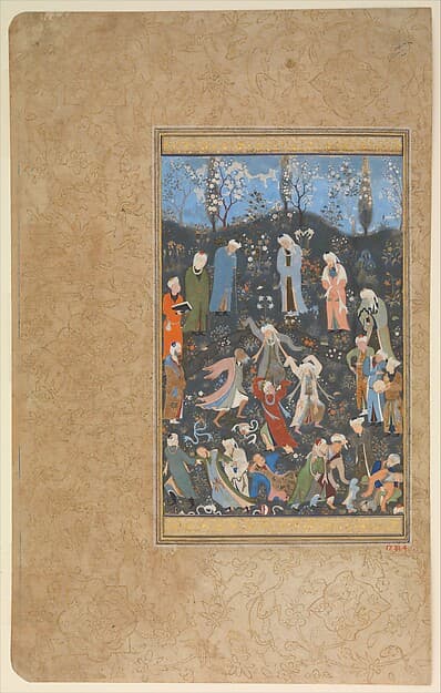 #4 "Dancing Dervishes", Folio from a Divan of Hafiz (ca. 1480) — The Islamic Art Collection: Beauty Across a Thousand Years
