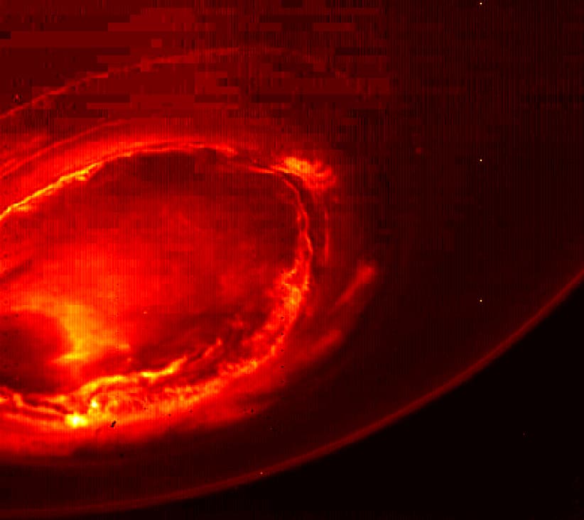 #4 Juno View of Jupiter Southern Lights — Jupiter's Violent Beauty: Juno's Most Extraordinary Discoveries