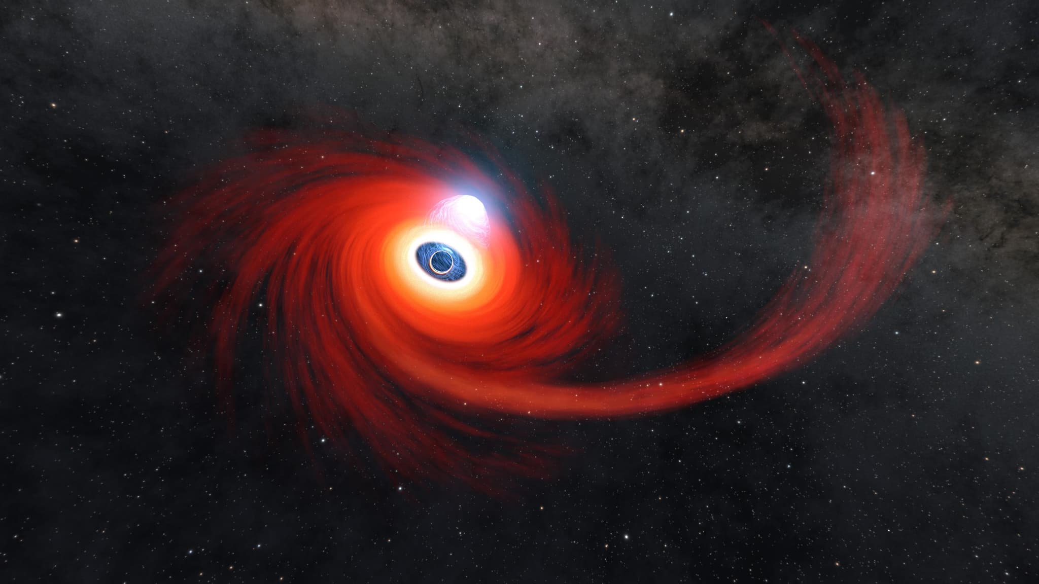#10 A Black Hole Destroys a Star — Tidal Disruption Illustration — Cosmic Monsters: Black Holes and the Images That Finally Revealed Them