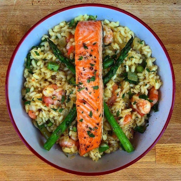 #7 Salmon Prawn Risotto — The Definitive Guide to Italian Cooking: 10 Dishes Everyone Should Master