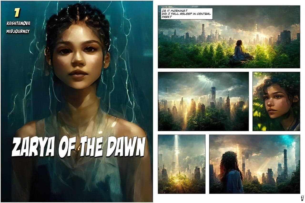 #7 AI-Generated Graphic Novel "Zarya of the Dawn" — Top 10 AI-Generated Art That Stunned the World