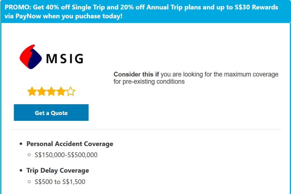 #1 MSIG TravelEasy (Premier Plan) — Top 10 Best Travel Insurance Plans in Hong Kong 2026