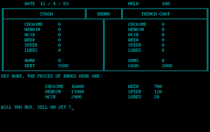 #6 Drugwars for the TI-82/83/83 Calculators (2011) — Top 10 Hacker News — Top Stories — March 20, 2026