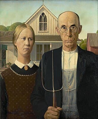 #10 American Gothic (Grant Wood, 1930) — Top 10 Most Iconic Artworks of All Time