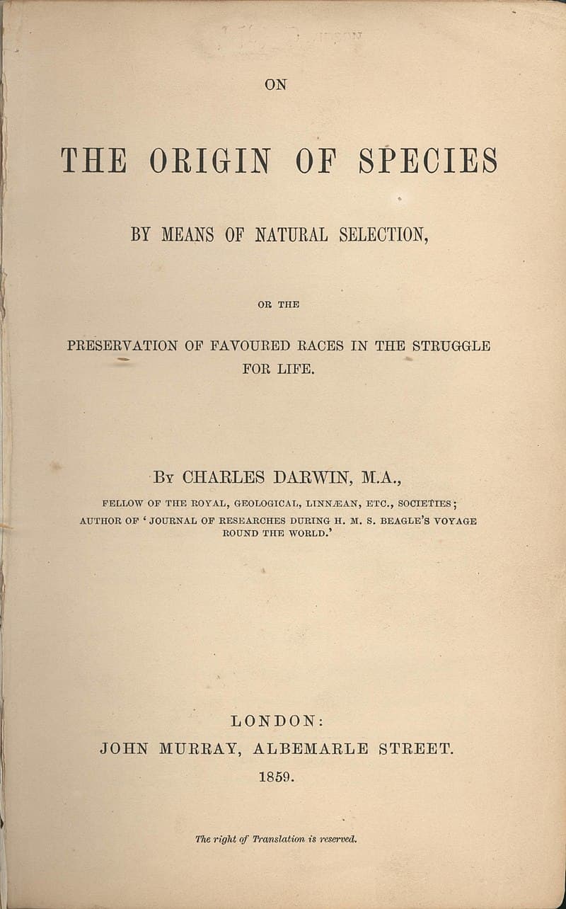 #1 On the Origin of Species — Darwin (1859) — Top 10 Most Influential Non-Fiction Books in History