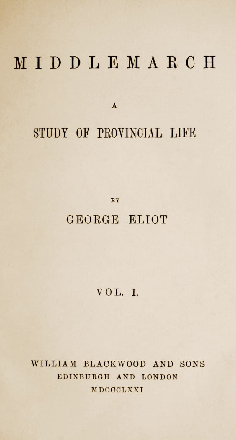 #2 Middlemarch — George Eliot (1871) — Top 10 Greatest Books by Female Authors