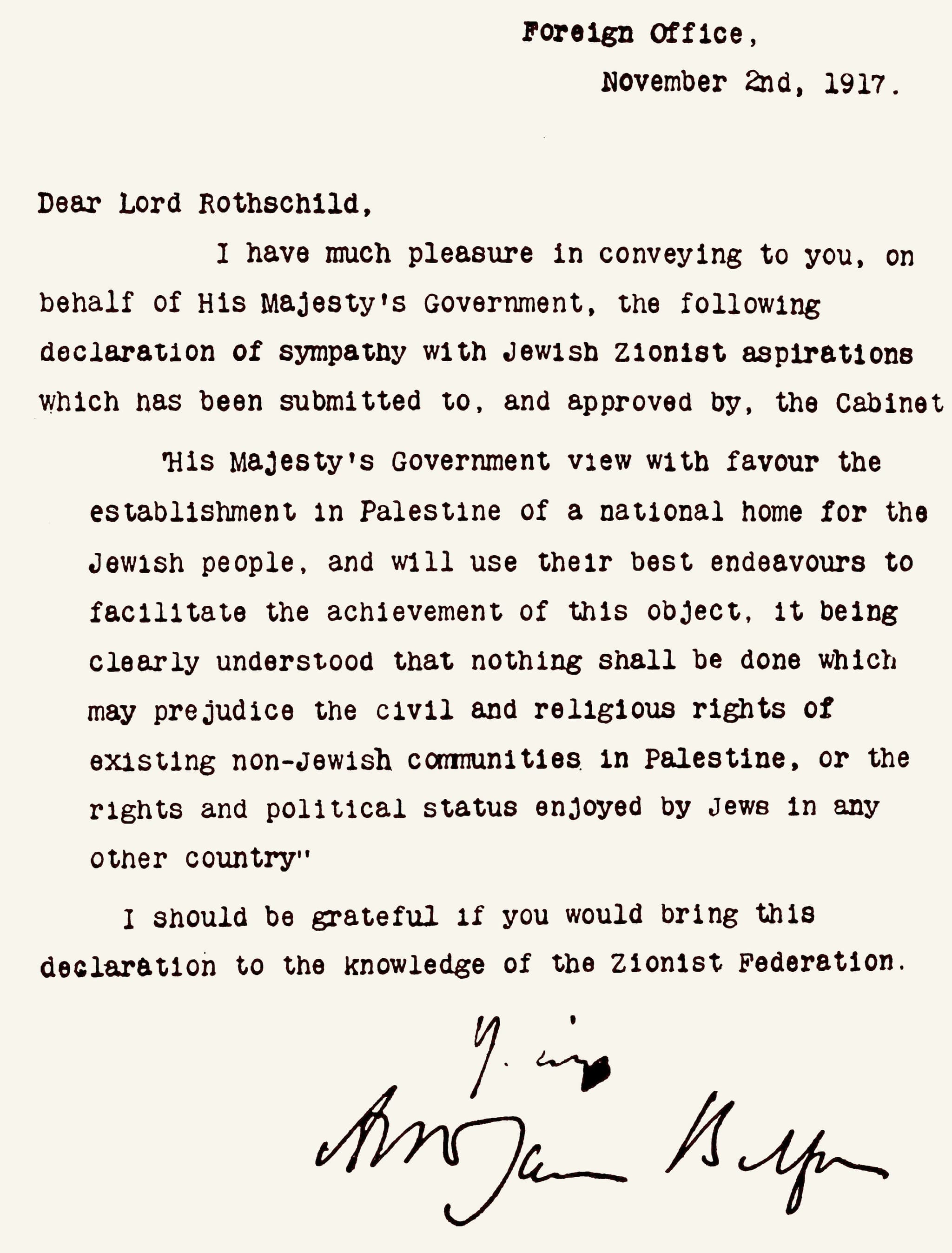 #10 The Balfour Declaration (1917) — Top 10 Most Controversial Decisions in History