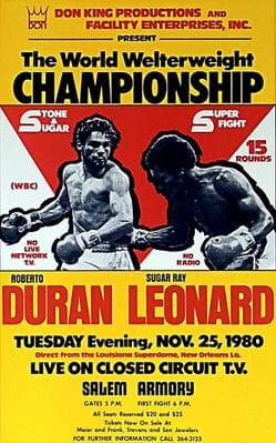 #5 Leonard vs Duran II — No Mas (1980) — Top 10 Legendary Boxing Matches of All Time