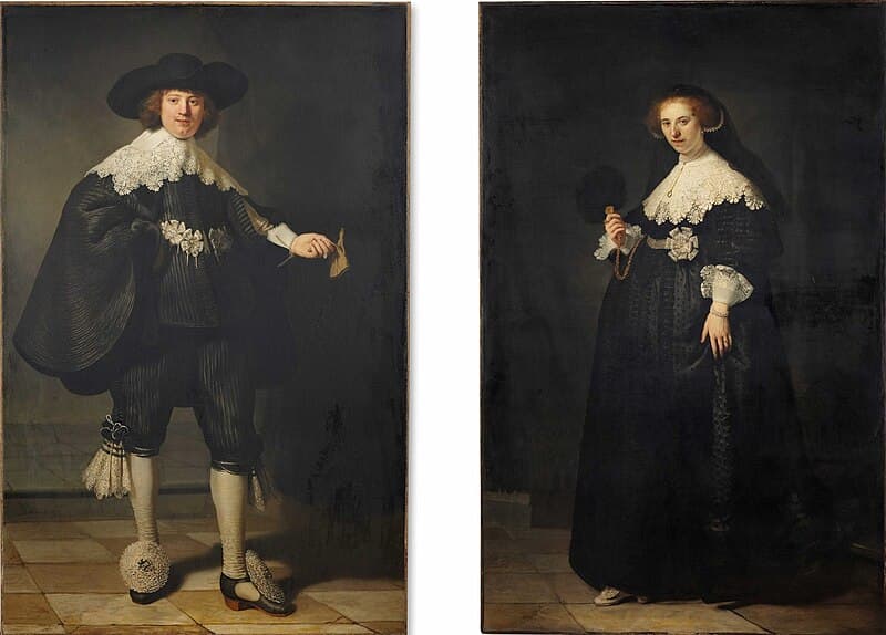 #8 Pendant Portraits of Maerten Soolmans and Oopjen Coppit — Rembrandt (1634) — Top 10 Most Expensive Paintings Ever Sold