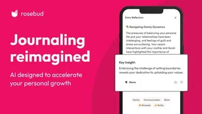 #8 Reflective Journaling with Rosebud AI — Top 10 Best Journaling Methods for Self-Reflection, Productivity & Mental Clarity