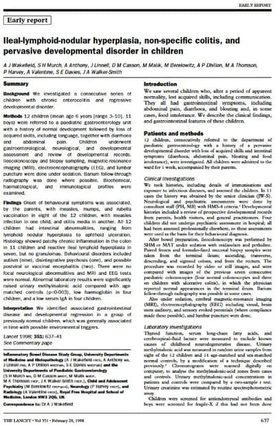 #1 Wakefield's MMR-Autism Lancet Paper (1998) — Top 10 Most Polarizing Scientific Studies