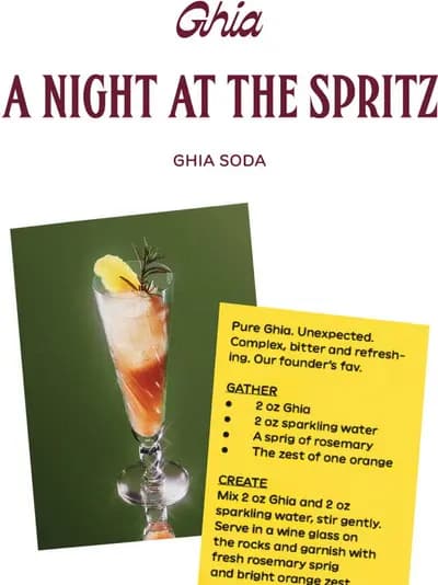 #1 Ghia Night at the Spritz — Top 10 Zero-Proof Craft Cocktails Elevating the Sober Drinking Scene in 2026